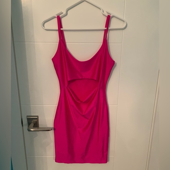 Hot pink cut out dress - Picture 1 of 2
